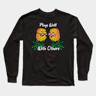 Funny Plays Well With Others Funny Swinger for Men And Women Long Sleeve T-Shirt